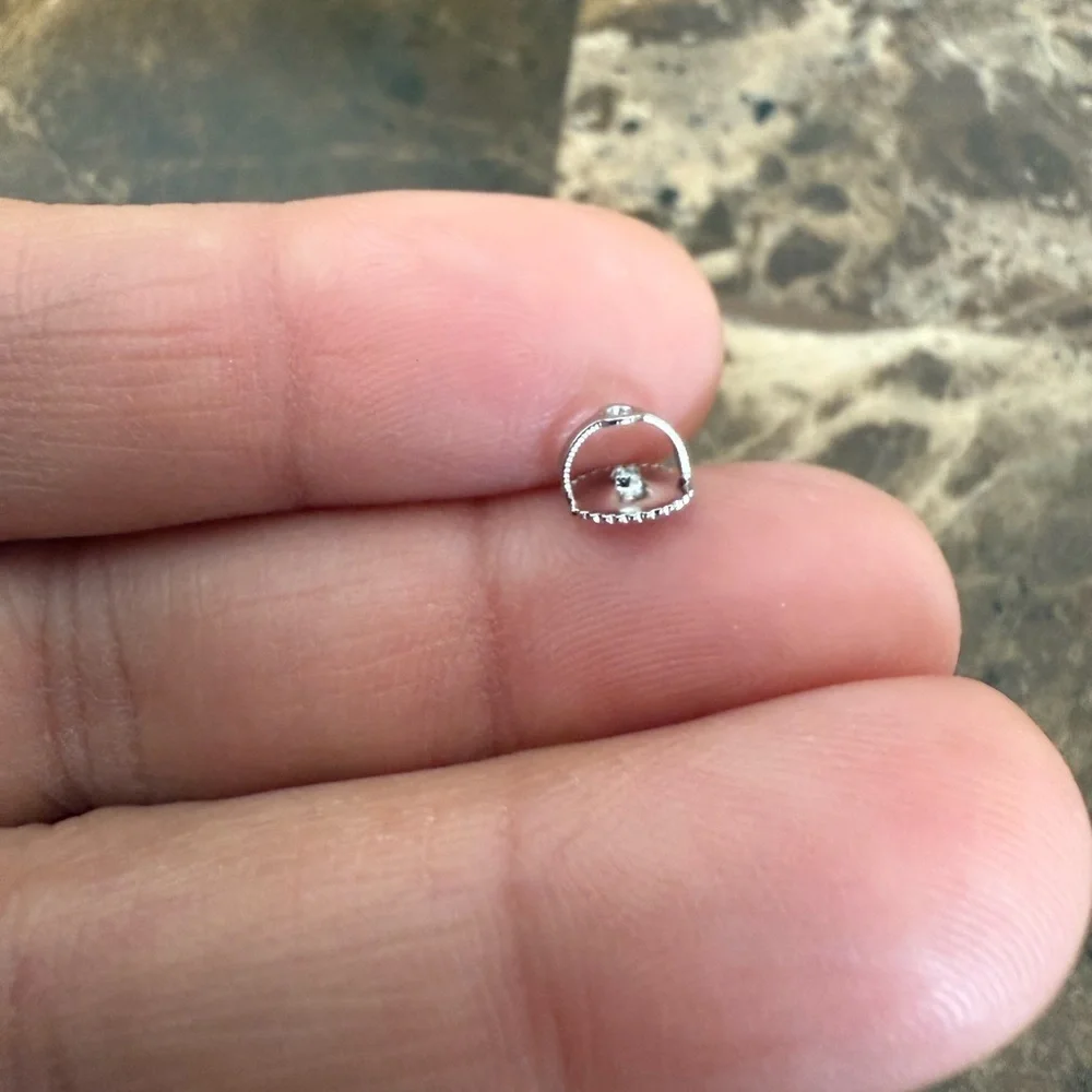 Moissanite Silver Stud Earrings